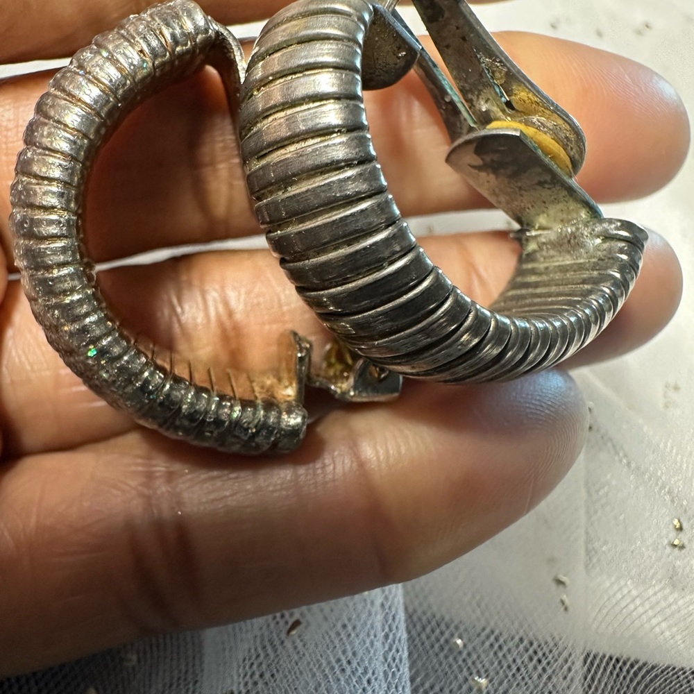 Vintage silver toned Clips
